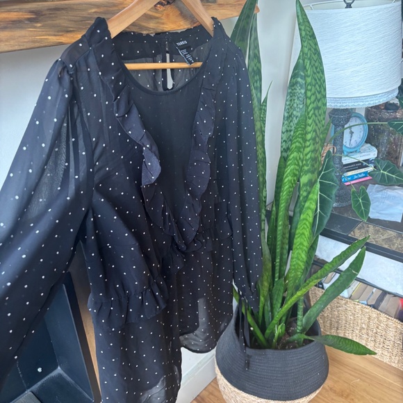 Beautiful Torrid Sheer Chiffon Blouse - Picture 3 of 4